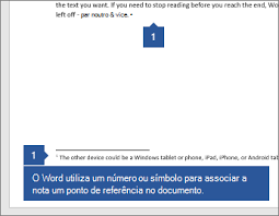 inserir notas de rodapé e notas de fim