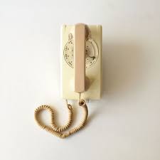 Vintage Rotary Wall Phone For Parts Or