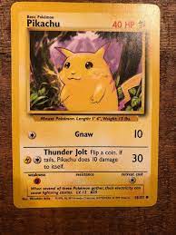 Pack of 50 cards guaranteed holographics and. Old Original Vintage Pokemon Cards Base Set Pikachu 58
