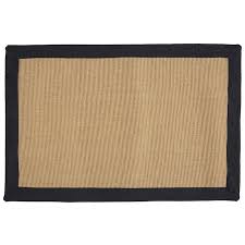 jute accent rug with black border 20x30