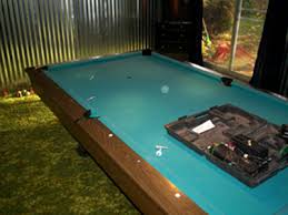 refelting a pool table an exact how