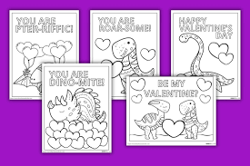 free printable dinosaur valentine