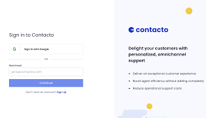 creating a contacto account contacto