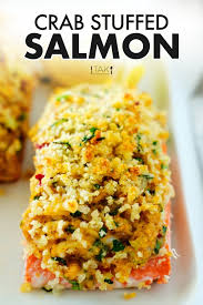 easy crab stuffed salmon recipe the