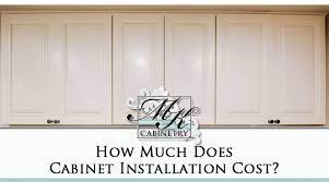cabinet installation cost 2020