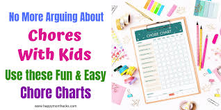 Fun Age Appropriate Chore Charts For Kids Tips Chore