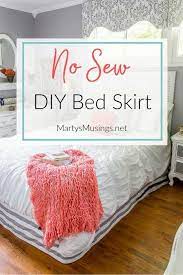How To Make A No Sew Diy Bed Skirt