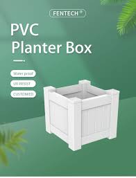 White Vinyl Pvc Plastic Garden Planter