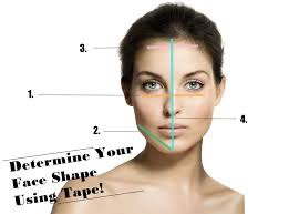 your face shape using tape