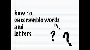 To make a word scramble, enter your list of words in the large area provided. How To Unscramble Words And Letters Youtube