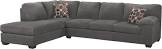 Morty 2-Piece Chenille Left-Facing Sectional - Grey The Brick