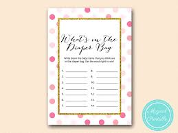 pink dots baby shower game printable