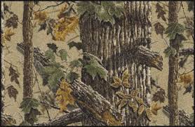 leaves camouflage nylon area rug