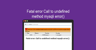 fatal error call to undefined method