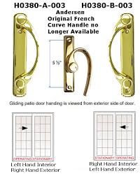 H0380 B03 Patio Glass Door Handles
