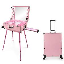 4 wheel rolling makeup case