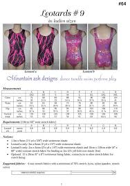 Leotards 9 Sewing Pattern In Ladies Sizes Gymnastics Gym