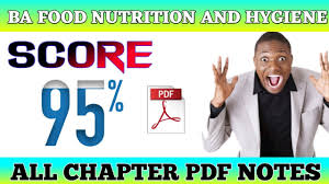 ba food nutrition and hygiene pdf notes