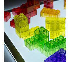Material didáctico bloques grandes tipo lego. Piezas Translucidas Tipo Lego