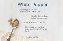 What is the purpose of white pepper?