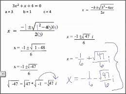 Quadratic Equation With Complex Roots