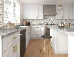frameless white shaker kitchen cabinets