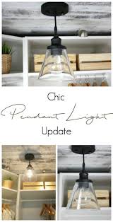 Update A Cheap Light Fixture To Get A Chic And Inexpensive Look Love The Transformation Of This Fixture Cheap Light Fixtures Diy Light Fixtures Diy Lighting