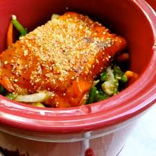 Crock Pot Salmon & Asian Style Veggies Recipe | Simple Nourished ...