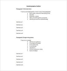 Autobiography Outline Template 17 Free Word Pdf Documents