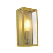 Industrial Outdoor Wall Lamp Gold Ip44