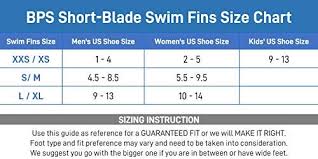 Bps Short Adjustable Swim Fins Open Toe And Open Heel