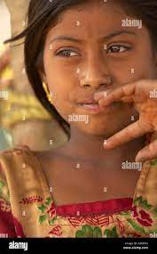 Headshot of a young indian girl Stock Photo - Alamy