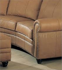 camel leather sectional sofa ottoman