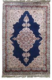 pure silk blue handmade rugs from