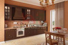 Кухонные гарнитуры на заказ в коричневом цвете. Кухни по размерам заказчика  в Петрозаводске.