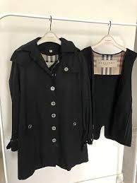 Burberry Brit Black Raincoat Detachable