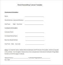10 Home Remodeling Contract Templates Word Docs Pages Free