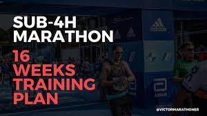 sub 4h marathon 16 weeks training