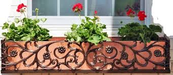 Tawny metallic shades lend a distinct look as only copper window boxes can. Bellflower Style Window Box Flowers Window Box Garden Planter Boxes