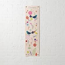 Personalized Birds And Blooms Growth Chart The Land Of Nod