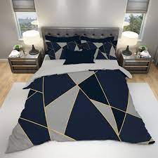geometric bedding gray triangle bedding