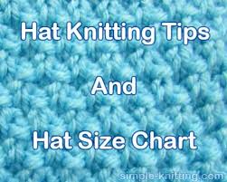 Hat Knitting Tips And Hat Size Chart