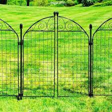 Black Metal Garden Fence Gate 860442