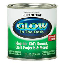 Solvent (oil) based glow in the dark paint are suitable for metal and wood surfaces and can be used outdoors. Specialty Glow In The Dark Product Page