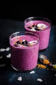 simple berry smoothie a beautiful plate