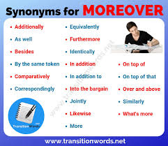 list of 20 useful synonyms for moreover