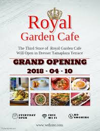 Grand Opening Of Cafe Flyer Template Postermywall
