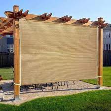 Sx 6 Ft X 4 Ft Wheat Sun Shade Fabric For Pergola Cover Porch Vertical Screen Beige E2h0604