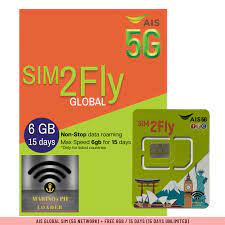 ais sim2fly sim card global 100
