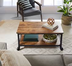 This wooden coffee table will be a perfect furniture for a farmhouse living room, don't you think so? Better Homes Gardens Rustic Country Coffee Table Weathered Pine Finish Walmart Com